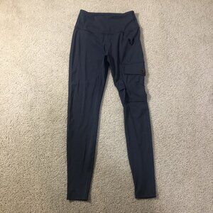 Firm Abs Cargo Leggings XS Dusty Blue Pants Athleisure Gym Workout